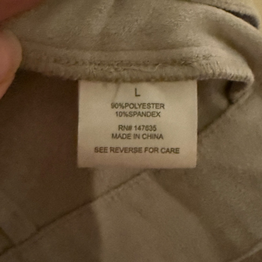NWT!{Romeo + Juliet Couture}-Size: L-Faux Suede Waterfall Jacket in Stone - Picture 5 of 6
